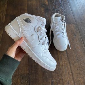 Air Jordan 1 Retro Mid GS 'White Cool Grey'